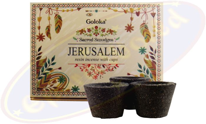 Goloka Räucherkohle-Töpfchen & Räucherharz Jerusalem