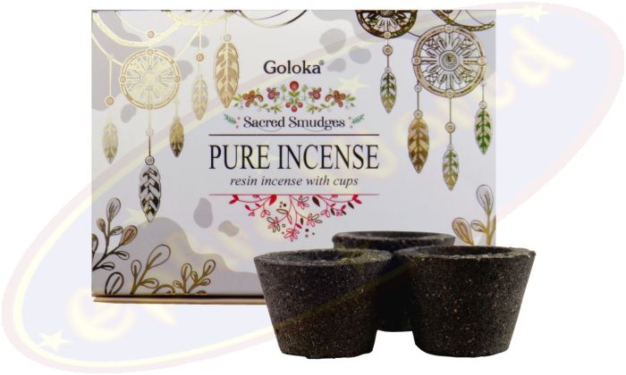 Goloka Räucherkohle-Töpfchen & Räucherharz Pure Incense