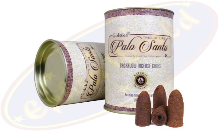 Goloka Rückfluss Räucherkegel Backflow Cones Natural Palo Santo