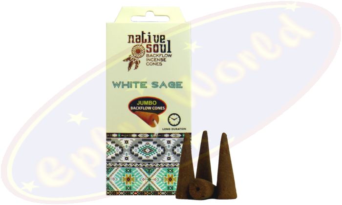Green Tree Native Soul White Sage Rückflussräucherkegel/Backflow Cones