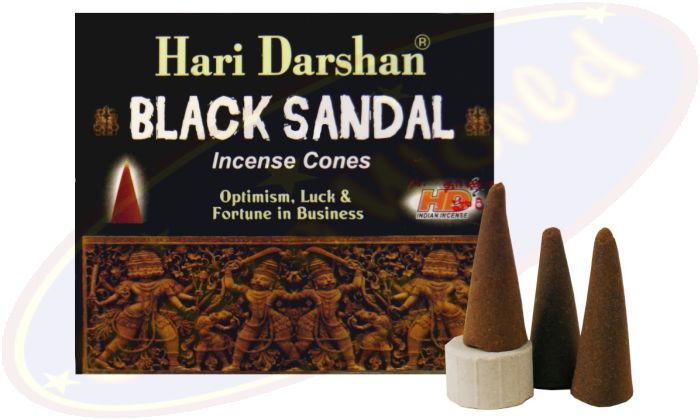 Hari Darshan Black Sandal Räucherkegel