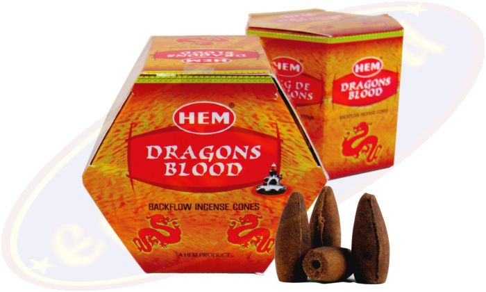 HEM Dragons Blood Red Backflow Cones Rückflussräucherkegel
