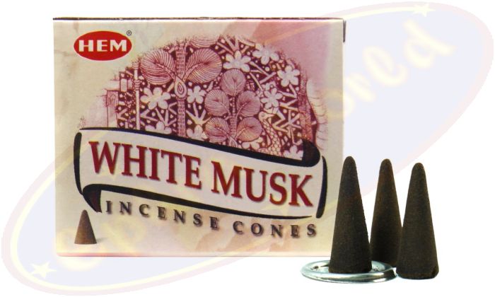 HEM White Musk/Weißer Moschus Räucherkegel