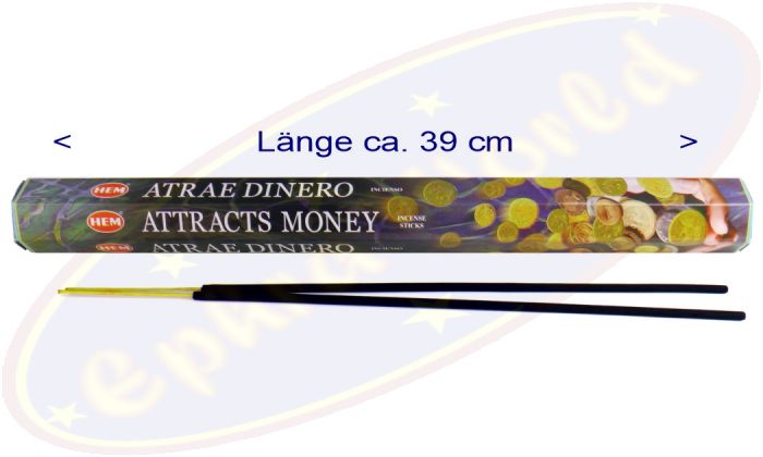 HEM Attracts Money XL Räucherstäbchen