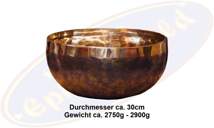 Klangschale Klanggold schwarz handgemacht Nepal NEO 262/30