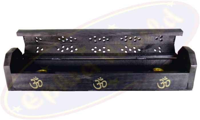 Komfort Räucherstäbchenhalter Box Motiv Om schwarz