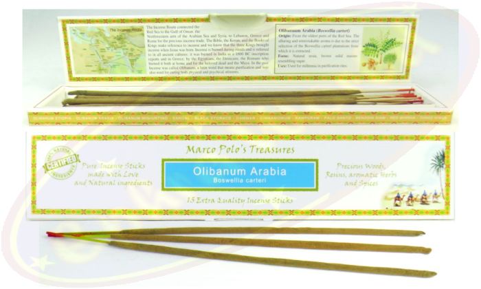 Marco Polo´s Treasures Olibanum Arabia Räucherstäbchen 30g