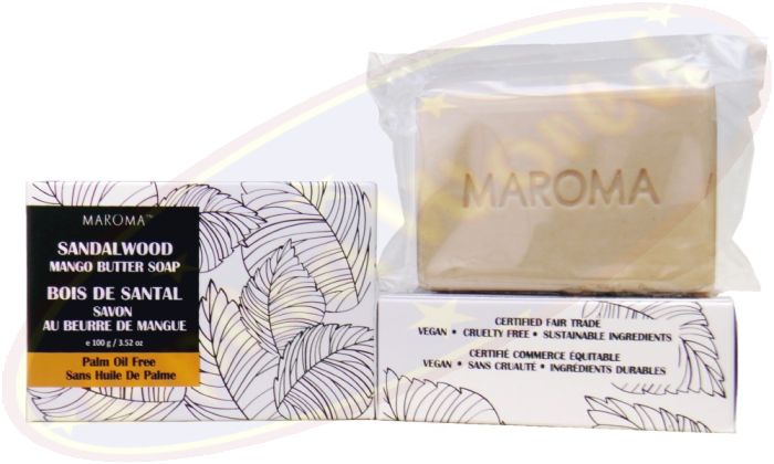 Maroma Sandelholz Mangobutter Peelingseife Fair Trade 100g