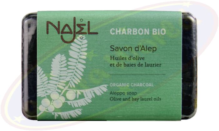 Aleppo Najel mit biologischer Holzkohle Seife 100g