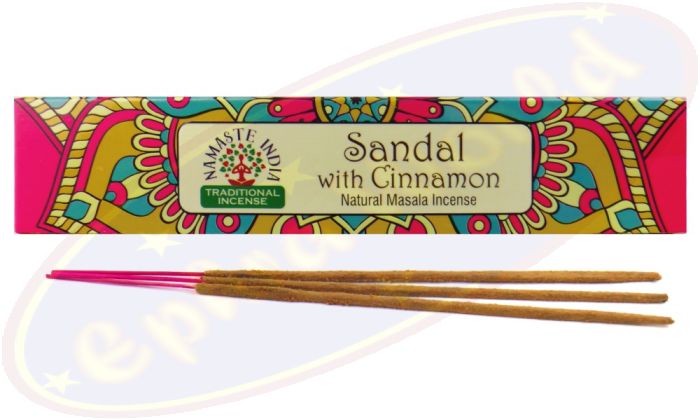 Namaste India Natural Masala Räucherstäbchen Sandal & Cinnamon/Zimt