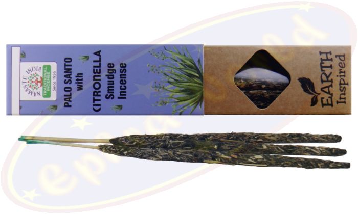 Namaste India Earth Inspired Smudge Räucherstäbchen Palo Santo & Citronella