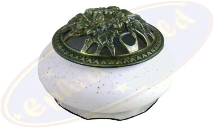 Räucherkegel Brenner Blumen Weiß 9,5cm