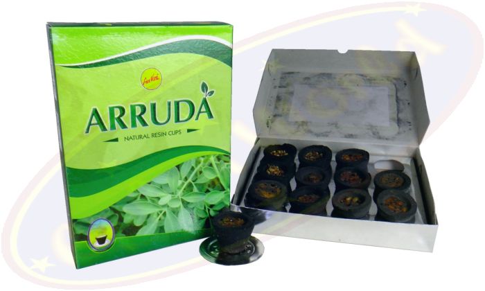 Sree Vani Räucherkohle-Töpfchen & Räucherharz Arruda