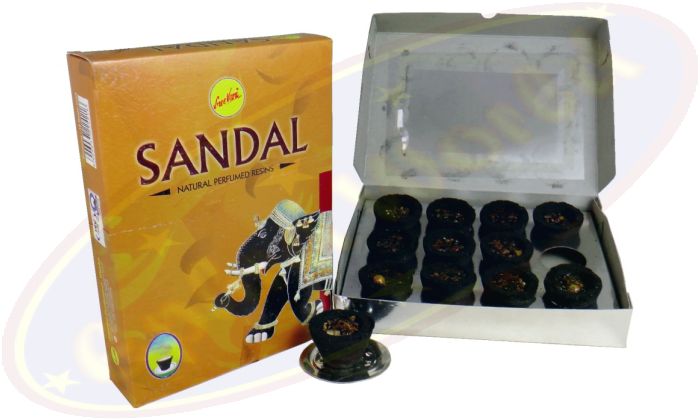 Sree Vani Räucherkohle-Töpfchen & Räucherharz Sandal