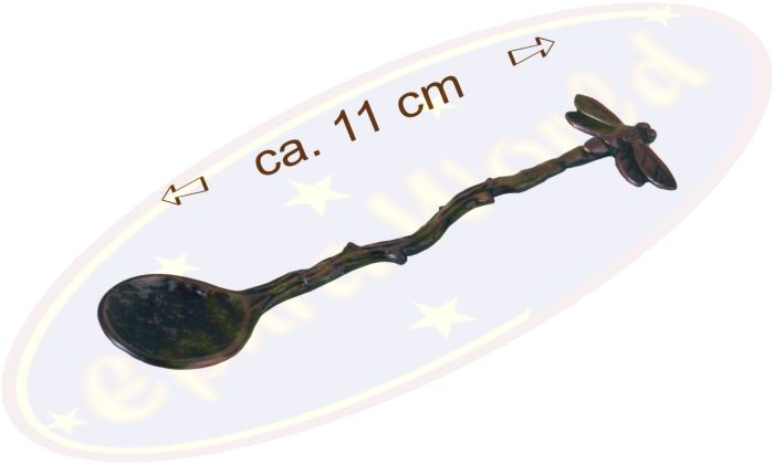 Räucherlöffel Metall kupferrot Libelle 11cm