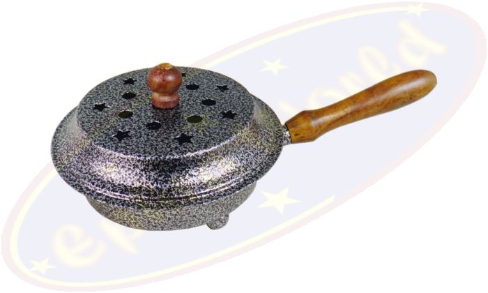 Räuchergefäß Räucherpfanne silber 15 x 26 cm