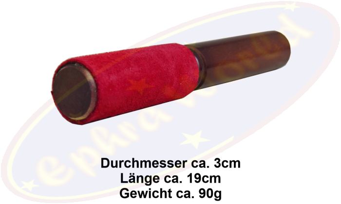 Reibeklöppel/schläger Reibo rot Wildleder 19cm für Klangschalen