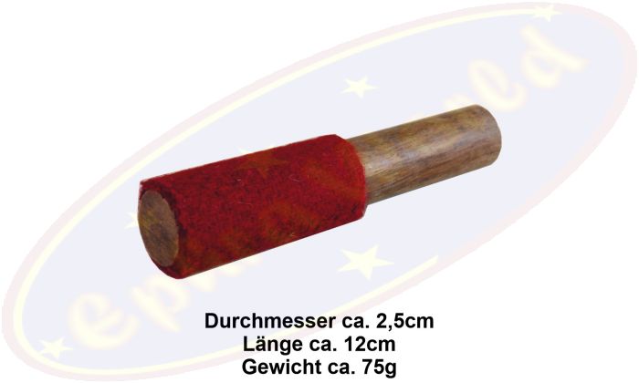 Reibeklöppel/schläger Reibo Filz rot 12cm für Klangschalen