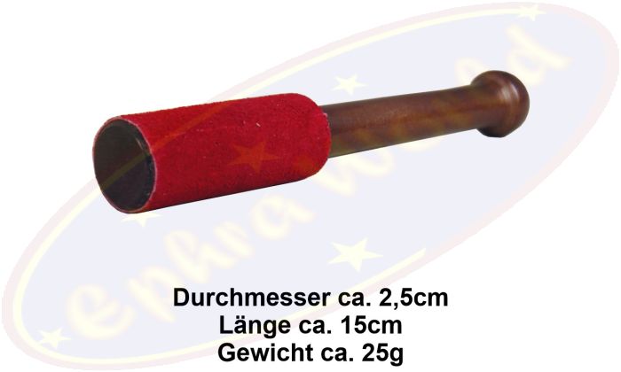 Reibeklöppel/schläger Reibo rot Wildleder 15cm für Klangschalen