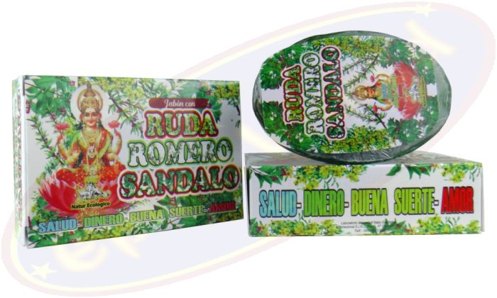 Esoterische peruanische Rauten-, Rosmarin- Sandelholzseife, ca. 100 g