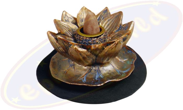 Rückflussräuchergefäß Lotus bronzefarben