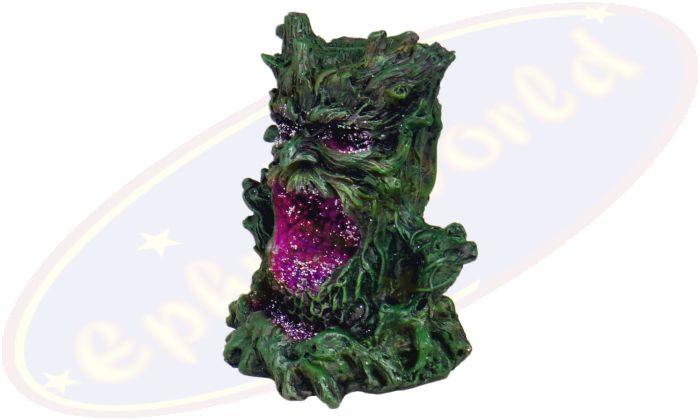 Tree Man grün mit Kristallhöhle & LED-Licht Rückfluss-Räucherkegel Brenner