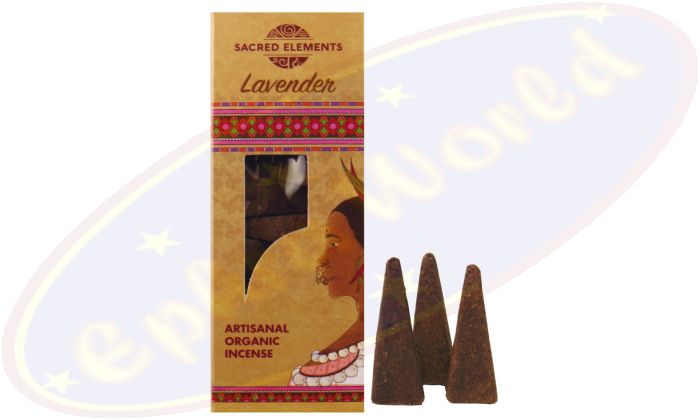 Sacred Elements Jumbo Organic Räucherkegel Lavender