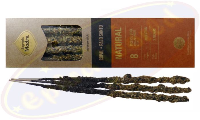 Sagrada Madre 2 Aromas Natural Smudge Räucherstäbchen Copal & Palo Santo
