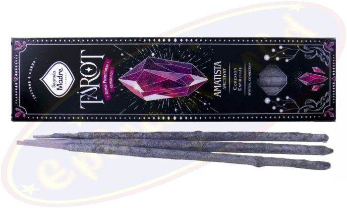 Sagrada Madre Tarot Gemstones Amethyst Spiritual Connecion Räucherstäbchen