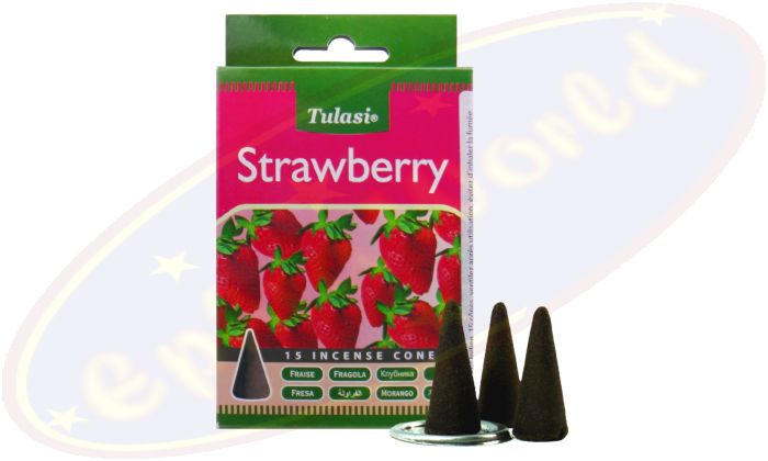 Tulasi Strawberry (Erdbeere) Räucherkegel