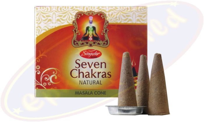 Singular Seven Chakras Natural Räucherkegel