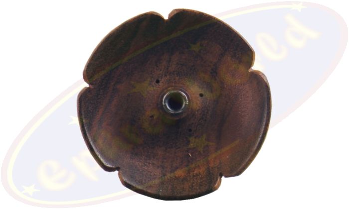 Tibetische Räucherstäbchenhalterschale Lotus braun Holz 6cm