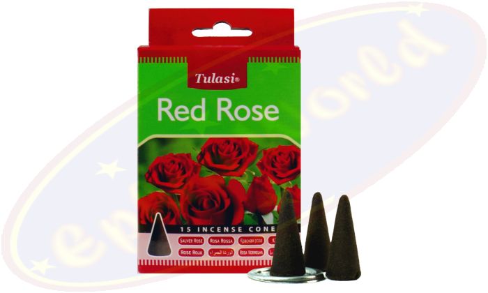 Tulasi Red Rose Räucherkegel