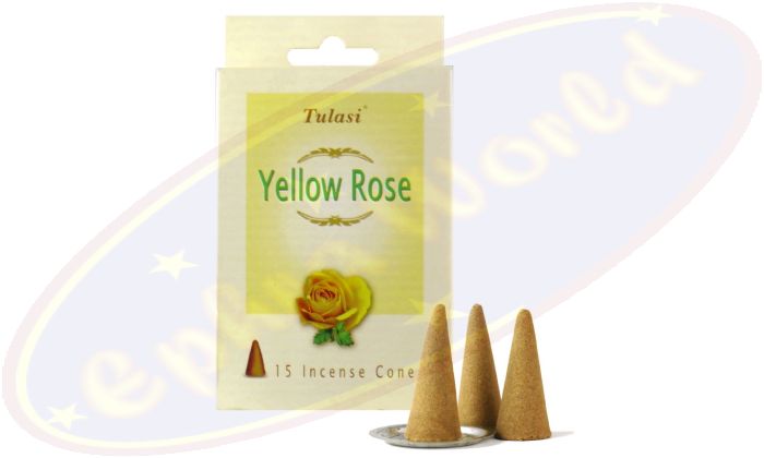 Tulasi Yellow Rose Räucherkegel
