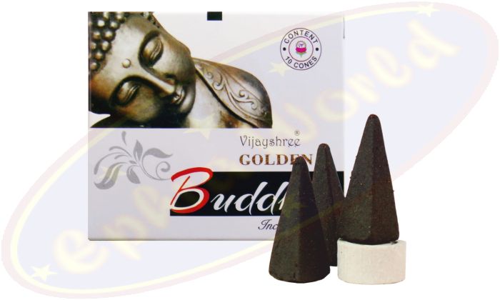 Vijayshree Golden Buddha Räucherkegel