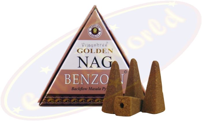 Vijayshree Golden Nag Benzoin Rückflussräucherkegel
