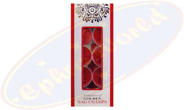 Vijayshree Golden Nag Champa Duftteelichte 10x10g