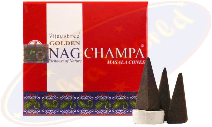 Vijayshree Golden Nag Champa Räucherkegel