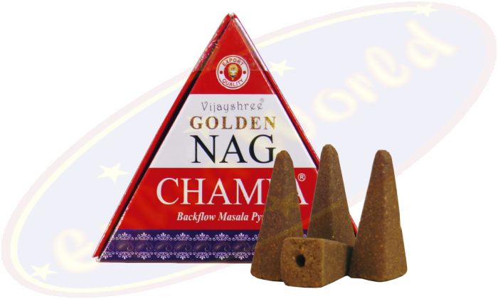Vijayshree Golden Nag Champa Rückflussräucherkegel