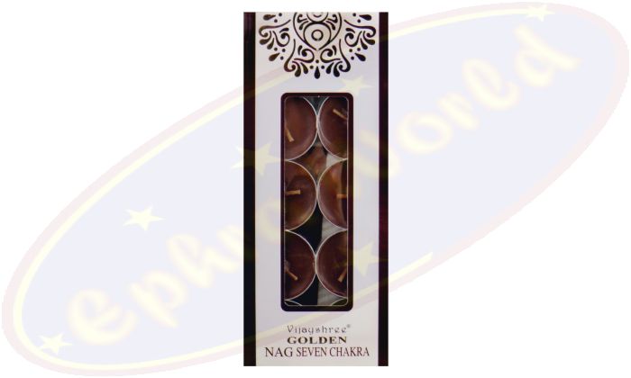 Vijayshree Golden Nag Seven Chakras Duftteelichte 10x10g