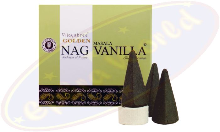 Vijayshree Golden Nag Vanilla Räucherkegel