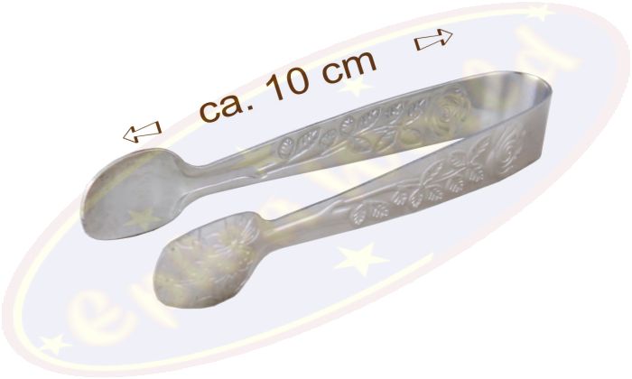 Räucherkohlenzange Metall silberfarben 10,5x1,3cm