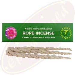 Natural Tibetan Himalayan Rope Incense/Räucherschnüre 3. Chakra