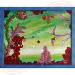 Acrylgemälde Die Liebenden von Wanda Tauer