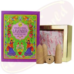 Sree Vani Golden India Backflow Cones/Rückflussräucherkegel Lavender