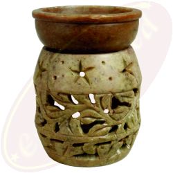 Duftlampe Orient 2-teilig hellbraun marmoriert Speckstein