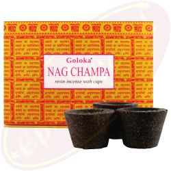 Goloka Räucherkohle-Töpfchen & Räucherharz Nag Champa