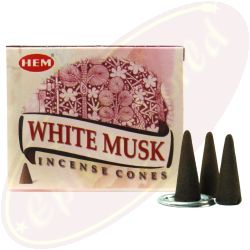 HEM White Musk/Weißer Moschus Räucherkegel