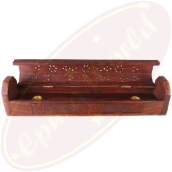 Komfort Räucherstäbchenhalterbox Baum des Lebens geschnitzt