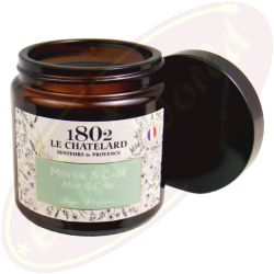 Le Chatelard 1802 vegane Duftkerze Minze & Zeder-Wacholder 80g
